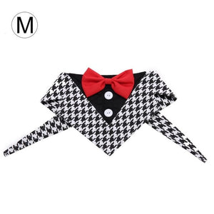 Dog Clothes Bow Tie Pet Clothes Suit Tie Saliva Towel With Pet Bow Dust-proof Wear-resistant Dog Tie