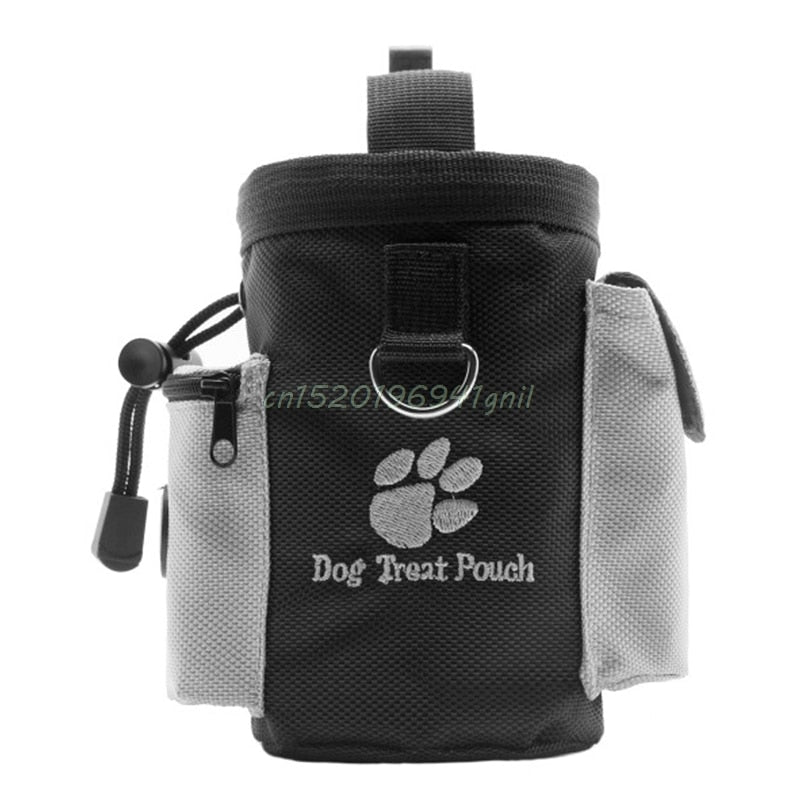 1Pc Black Dogs Treat Bags Pet Puppy Obedience Agility Bait Training Waterproof Food Treat Pouch Bag